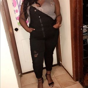 Black overalls